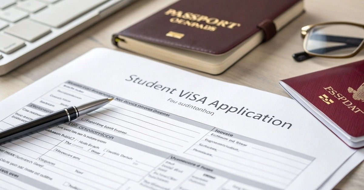 Abroad education consultants in Kottayam assisting a student with a detailed checklist for a smooth visa application process.