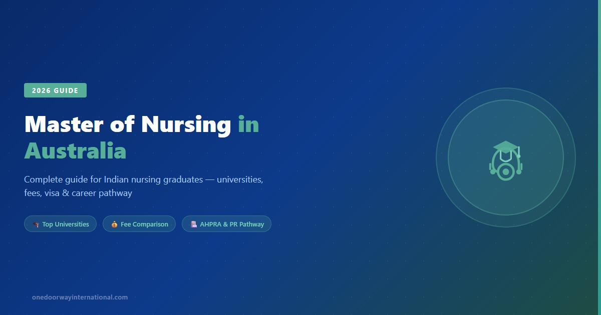 Nursing graduate in scrubs in an Australian hospital representing master of nursing in Australia