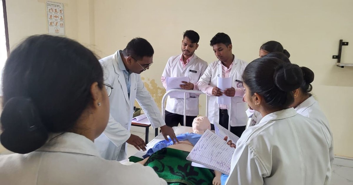 Indian nursing student studying at an Australian university campus