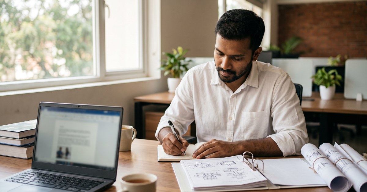 Engineer writing a competency demonstration report for cdr australia migration assessment